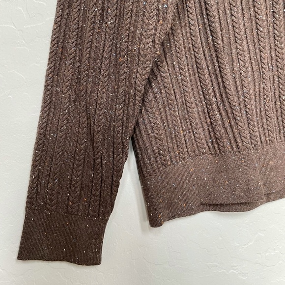 New Cutter and Buck brown cable knit sweater size 1XB - Picture 4 of 9